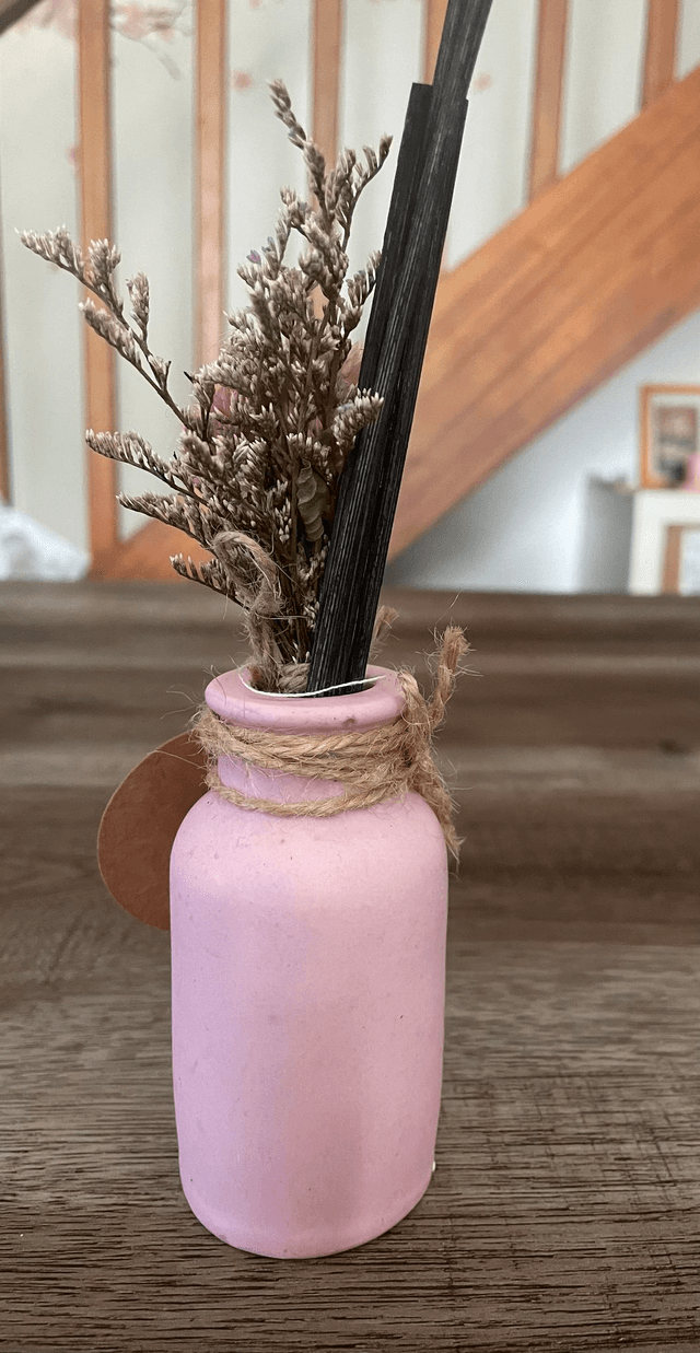 Mini vase "pot à lait" en jesmonite et bouquet de fleurs séchées, objet de décoration, fait main, objet artisanal, objet unique