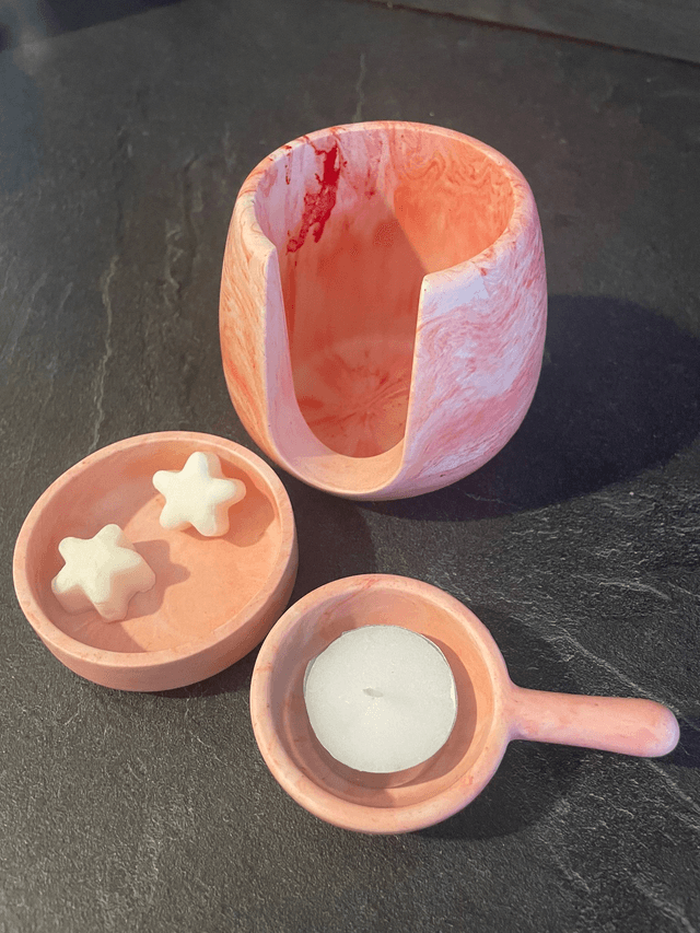 Brûle parfum artisanal en jesmonite